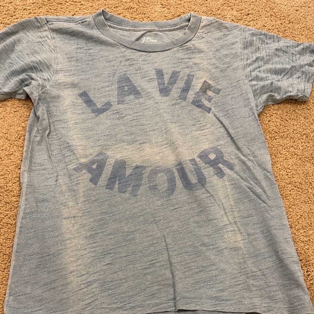 Gray  Shirt with Blue Print